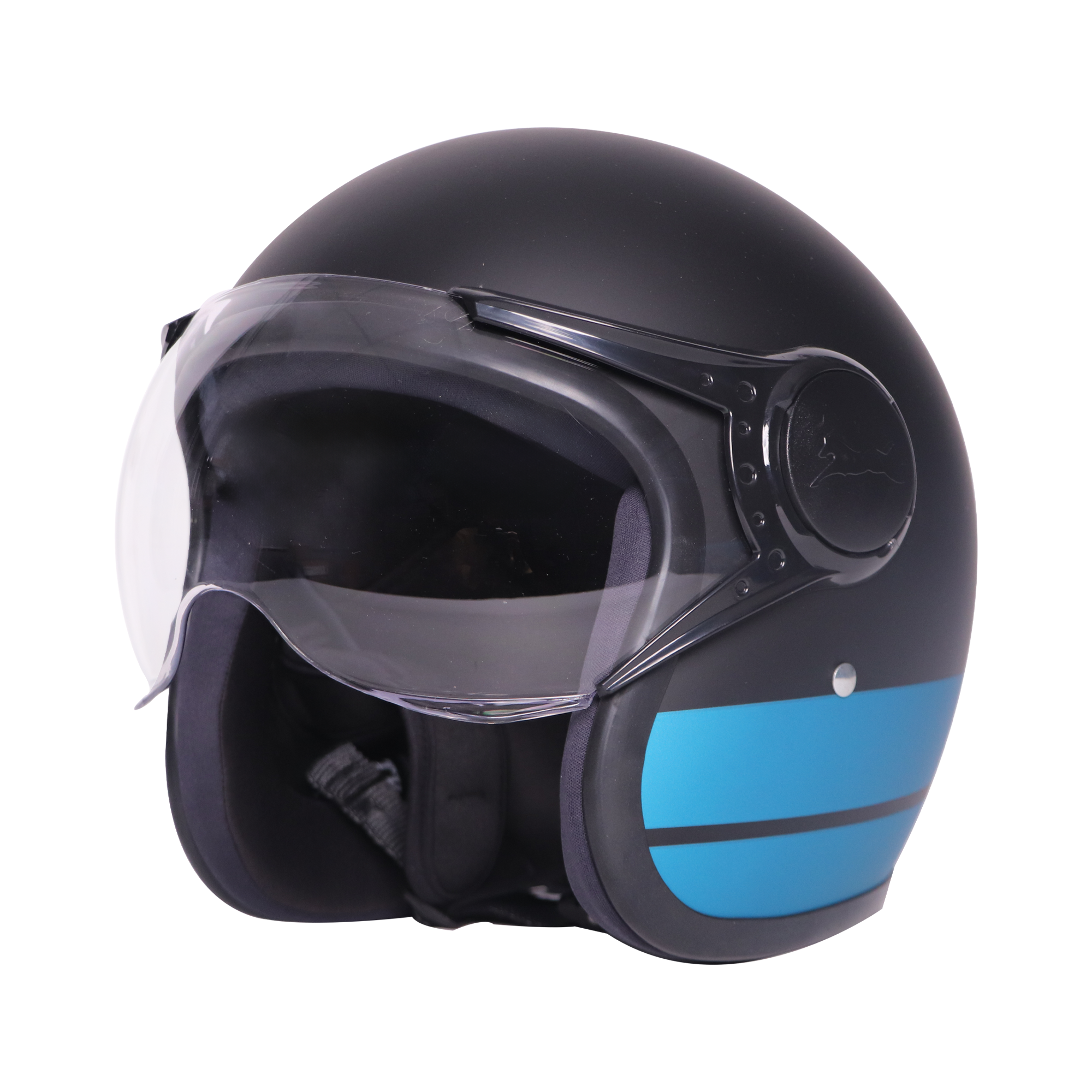 TVS J110 Half Face Helmet, Dawn Blue Matte